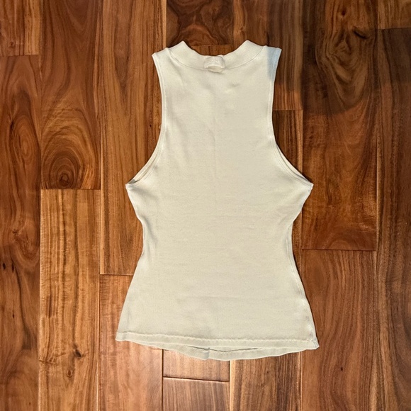 SKIMS cotton rib mock neck tank in BONE size Large - Picture 5 of 7